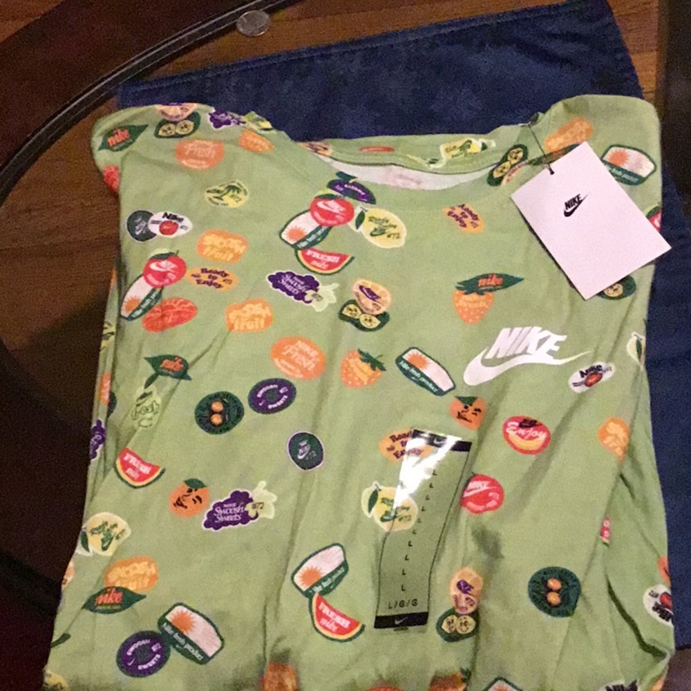 Nike tshirt with fruit type logos